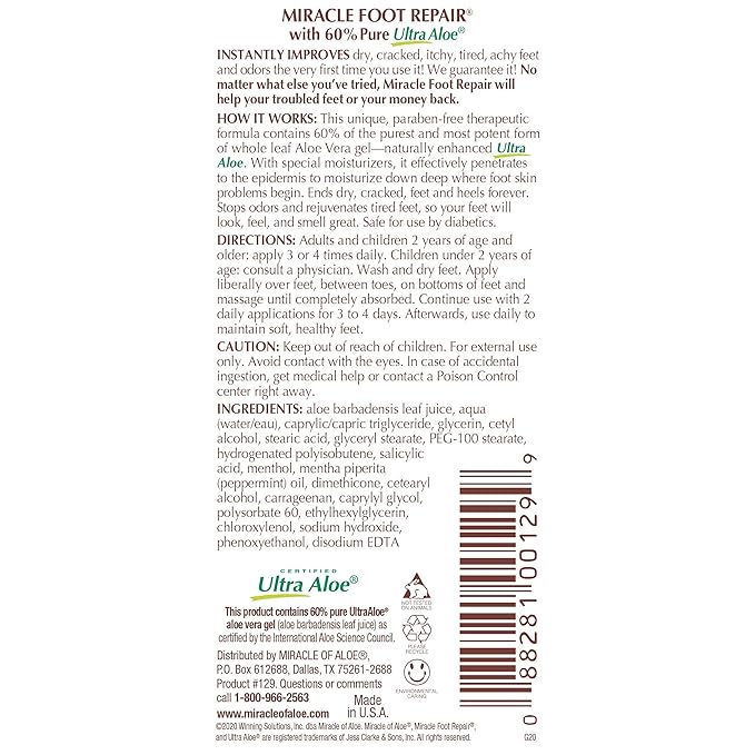 Miracle Hand Repair 8 oz & Miracle Foot Repair 1 oz tube