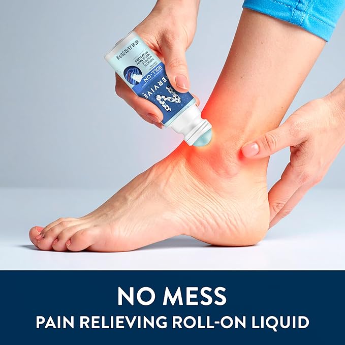 Nervive Pain Relieving Roll On, Lidocaine Roll On, Nervive Pain Relief, Lidocaine Topical, Foot Pain, Leg Pain, Hand Pain, Max Strength Formula, 2.5oz