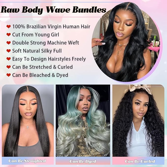 14A Human Hair Bundles Body Wave One Bundle 100% Unprocessed Brazilian Virgin Hair Bundles Double Weft Weave Body Wave Human Hair Natural Black Color (one bundle, 18)