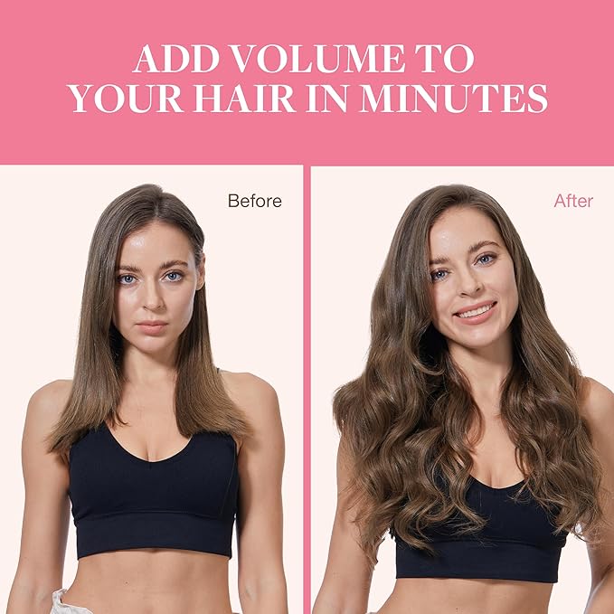 GOO GOO Clip in Hair Extensions Real Human Hair, Remy Human Hair Extensions Clip ins for Women, Natural Human Hair, 24inch 120g 7Pcs, 5 Light Ash Brown