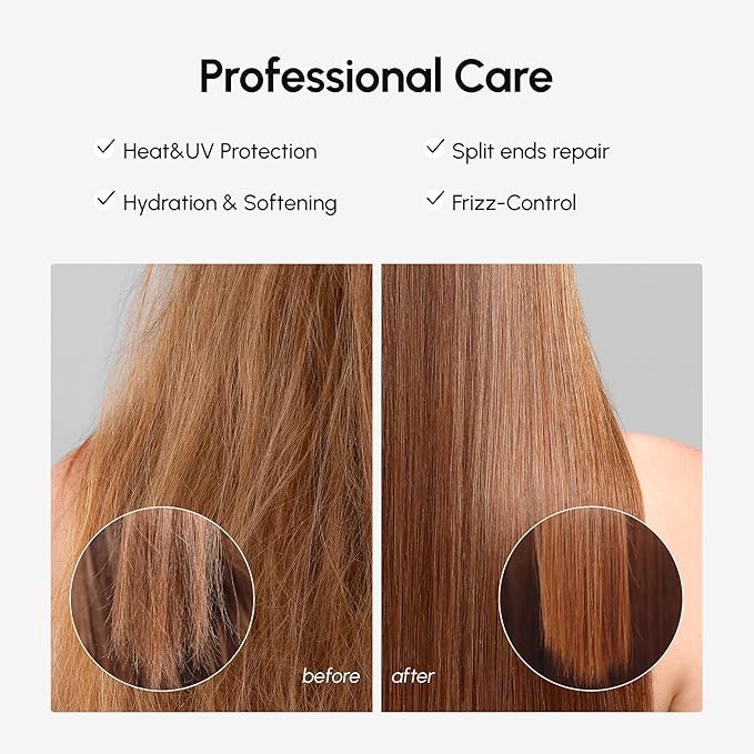 MAREE Hair Oil for Frizzy Hair with Argan Oil, Keratin & Biotin – Hair Serum for Dry and Curly Hair Gloss – Frizz Control Hair Care Products for Women – Aceite Para el Cabello – Keratin Hair Treatment