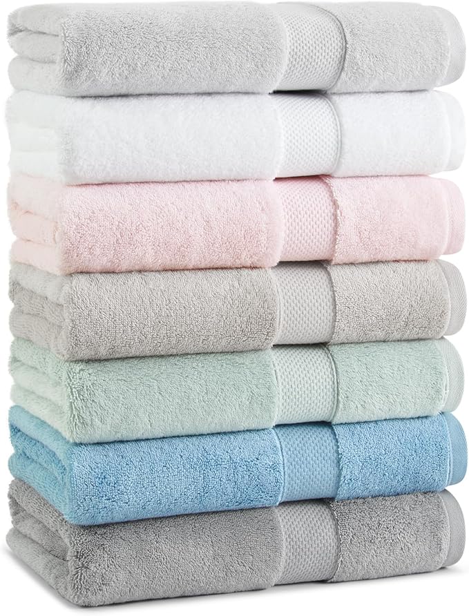 Aston & Arden Egyptian Wash Cloths - Pack of 6 - Oversized Ultra Soft Thick & Absorbent, 100% Ringspun Egyptian Cotton Bathroom Towel for Spa, Hotel, 600 GSM, 13 x 13 in, Green
