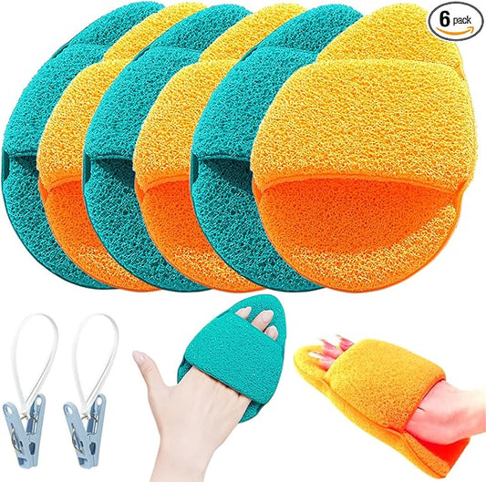 6Pcs Large Facial Sponges Set, Cleansing Puff, – 6.5x5 in Soft Face Sponge, Reusable Makeup Remover Exfoliating Pads,Daily Deep Cleansing with Drain Clip (6PCS)