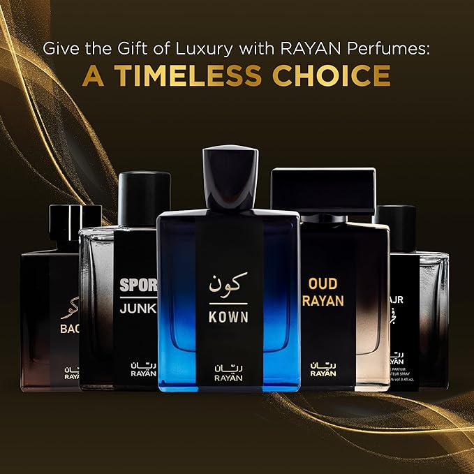 Kown - Modern Woody Oud Perfume for Men, Arabian Eau De Parfum, 100mL (3.34 Fl oz) Perfumes Arabes Para Hombres, Long Lasting Perfume with Bergamot, Lavender, Cardamom & Oud, Ideal Gift for Him