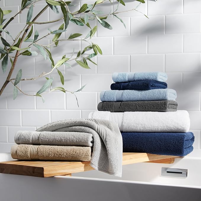 Arkwright Bath Towels Set of 4 - (Bulk Case of 24) Super Soft 100% Cotton, 600 GSM Quick Dry & Absorbent, Luxury Bathroom Essentials for Hotels, Spa, Hosts, and Vacation Rentals, Alabaster Ivory