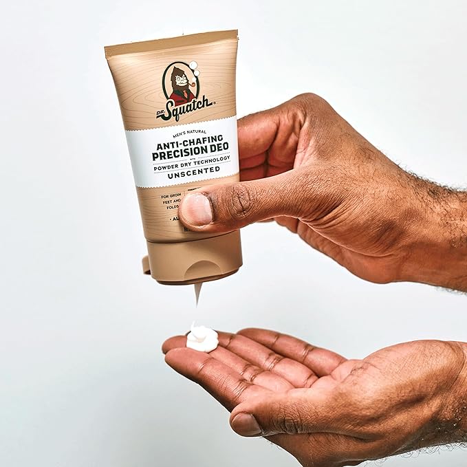 Dr. Squatch Whole Body Deodorant for Men - Odor + Sweat Control - Aluminum + Talc Free - Natural Ingredients - Dermatologist-Tested for All Skin Types - Unscented (3.4 fl oz, 2-Pack)
