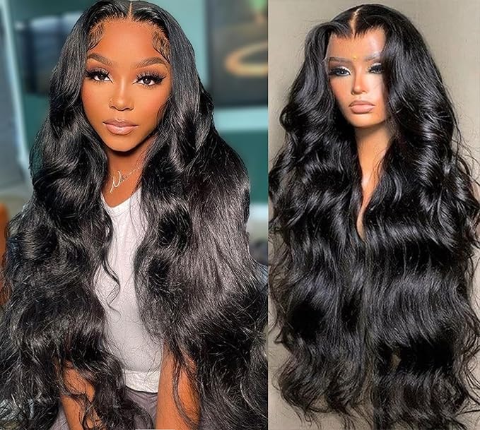 Wear and Go Glueless Wig Pre Cut 240% Density Body Wave Glueless Wigs Human Hair 5.5x5.5 HD Transparent Lace Closure Wigs 32inch Pre Plucked Human Hair With Baby Hair