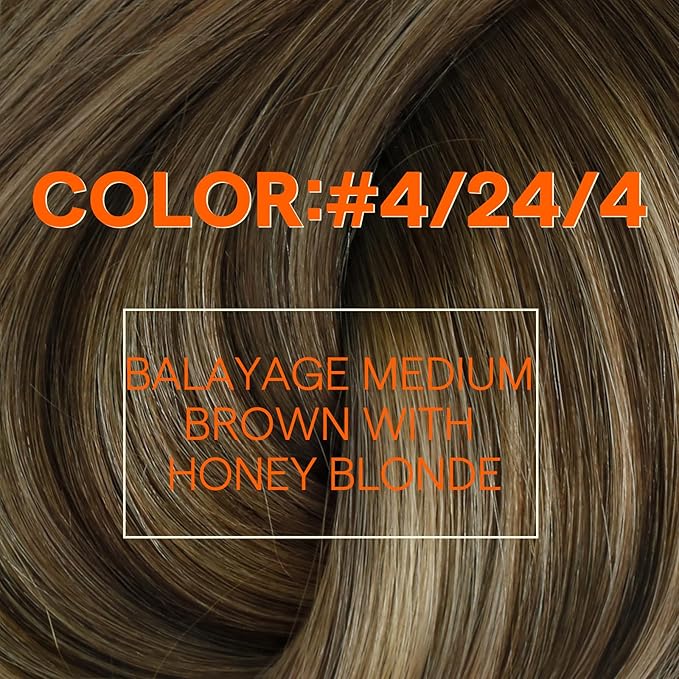 Full Shine Sew In Hair Extensions Ombre Hair Extensions Sew In Color Medium Brown To Blonde Mix Mocha Brown Weft Human Hair Straight Hair Bundles 105G 20 Inch