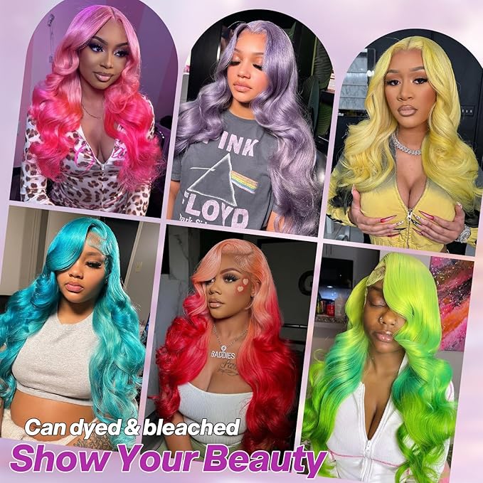 613 13x6 Lace Front Wig Human Hair Body Wave Blonde Wig Human Hair HD Transparent Lace Frontal Wigs for Women 200 Density Glueless Wigs Pre Plucked With Baby Hair 34 Inch