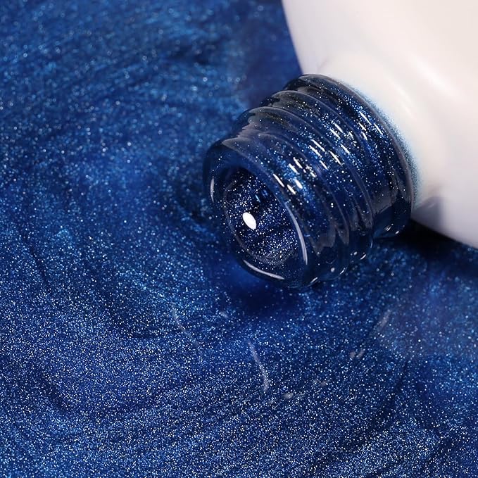 10ml Hema Free Blue Cat Eye Gel Nail Polish Navy Blue Color Glitter Gel Polish with Magnet Soak Off Manicure DIY Salon for Women Girls