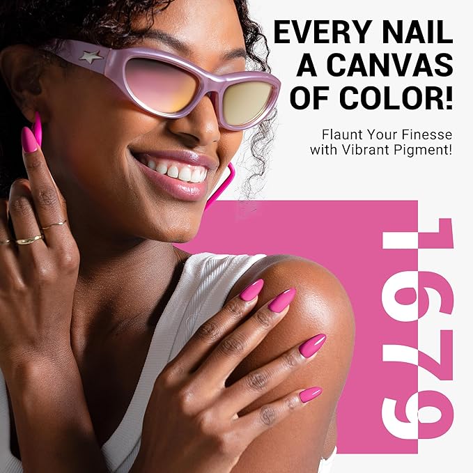 MelodySusie Thick Hot Pink Gel Nail Polish,0.5fl oz Nails Soak Off UV LED Pastel Purple Pink Gel Polish Gift for Women Nail Art Manicure Salon DIY Nail Design Decoration at Home-1679