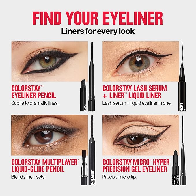REVLON ColorStay Pencil Waterproof Eyeliner, Smudge-Proof, Eye Makeup with Built-In Sharpener, Packaging May Vary, 203 Brown, 0.01 oz (Pack of 2)
