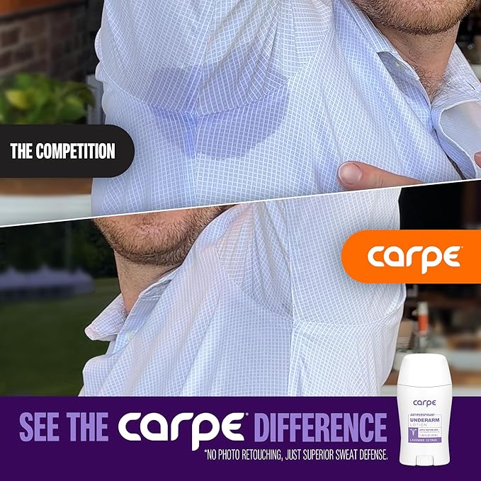 Carpe Underarm Antiperspirant Deodorant Advanced Sweat & Odor Protection Formula - Deodorant for Women & Men - Helps to Combat Excessive Sweating with Odor Control - Lavender Citrus (Pack of 2)