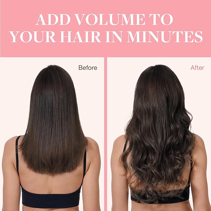 GOO GOO Clip in Hair Extensions Real Human Hair, Remy Human Hair Extensions Clip ins for Women, Natural Human Hair, 12inch 85g 7Pcs, 2 Dark Brown