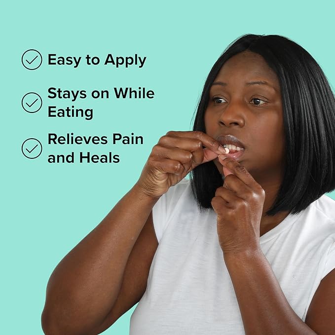 Dentemp Canker Sore Medicine 2pk Canker Cover - Oral Pain Reliever (12 Count) - Treatment to Relieve Canker Pain, Mouth Sores & Mouth Irritation - Fast Acting Canker Sore Relief Tablets for Adults