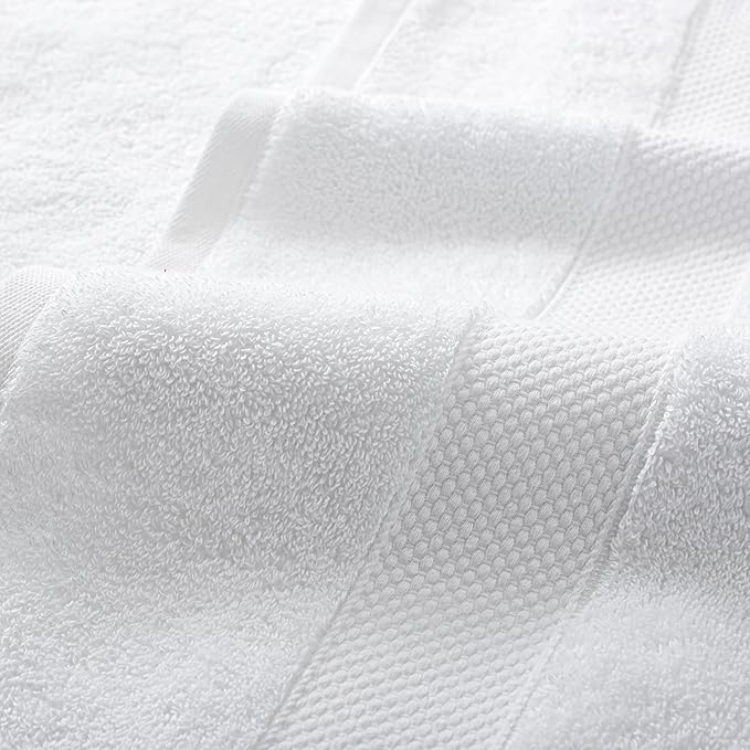 Aston & Arden Egyptian Bath Towel Set - Oversized Ultra Soft Thick & Absorbent, 100% Ringspun Egyptian Cotton Bathroom Towel for Spa, Hotel, 600 GSM, White