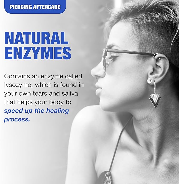 H2Ocean Piercing Aftercare Spray Sea Salt Saline 4oz + Piercing Aftercare Sea Salt Spray 1.5oz