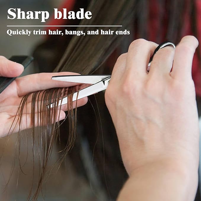 Hair Thinning Scissors Set - 3 PCS Haircutting Scissors,Includes Barber Scissors & Thinning Shears, Ergonomic Blades for Precision Cutting, Suitable for Men, Women, Children & Pets