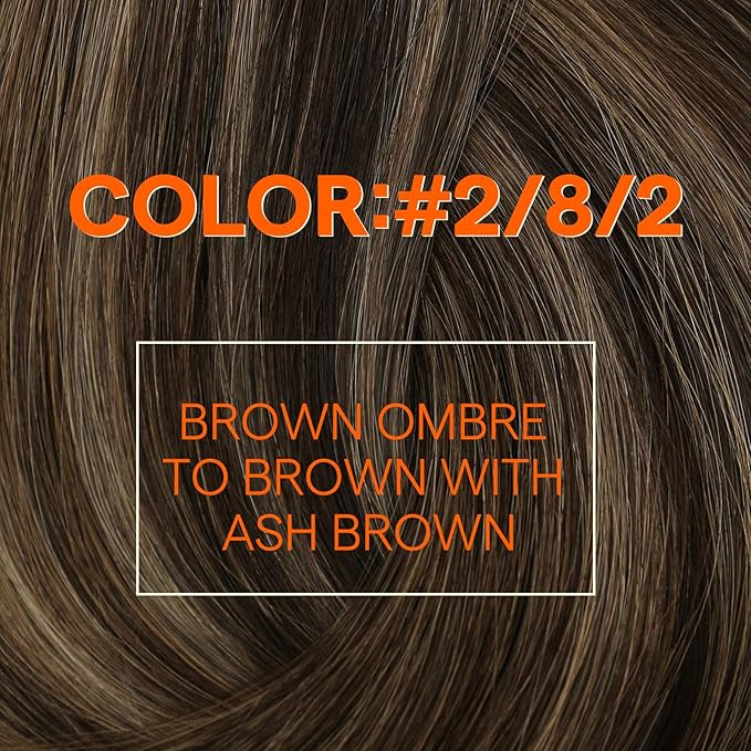 Full Shine Weft Hair Extensions Human Hair Sew In Extensions Human Hair Color Dark Brown To Ahd Brown Mix Dark Brown Invisible Weft Extensions For Women 16 Inch 105G