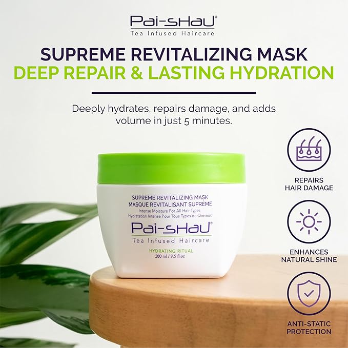 Pai-Shau Supreme Revitalizing Mask - Repairative Hair Treatment Suitable for All Hair Types - 9.5 Fl Oz