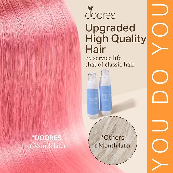 Doores Itips Human Hair Extensions - Peach Pink 22 Inch 25g/25s I Tip Remy Hair