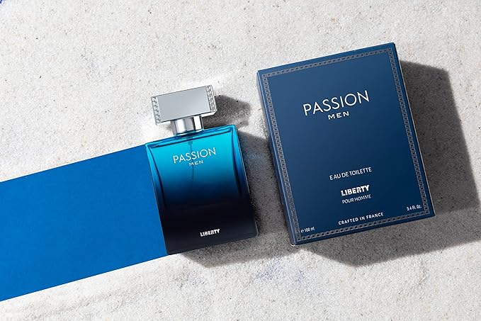 Liberty Luxury Passion Perfume for Men (100ml/3.4Oz), Eau De Toilette (EDT) Spray, Designed in France, Spicy Notes