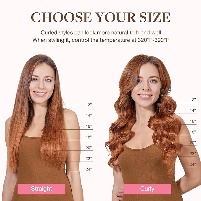 GOO GOO Clip in Hair Extensions Real Human Hair, Remy Human Hair Extensions Clip ins for Women, Natural Human Hair, 14inch 120g 7Pcs, Auburn