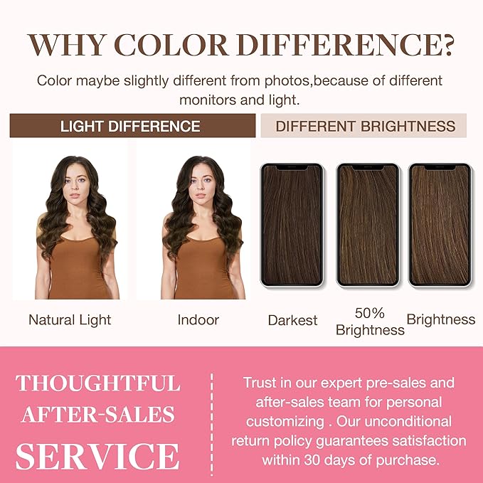 GOO GOO Clip in Hair Extensions Real Human Hair, Remy Human Hair Extensions Clip ins for Women, Natural Human Hair, 18inch 170g 9Pcs, #4A Chocolate Brown
