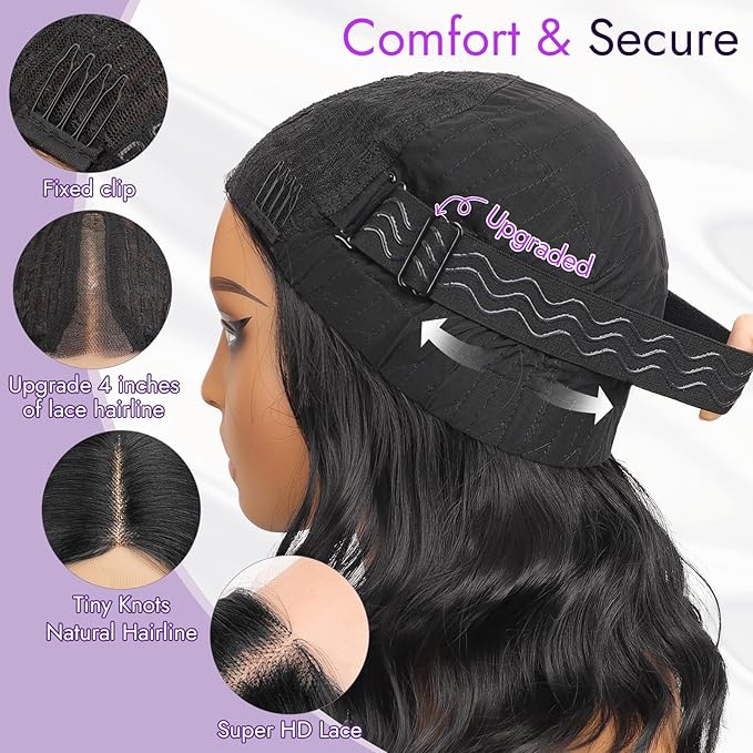 Brown to Platinum Blonde Short Wavy Wig for Women Lace Hairline Bob Style Synthetic Heat Resistant - Natural Appearance for Everyday Hairstyle 14 Inch