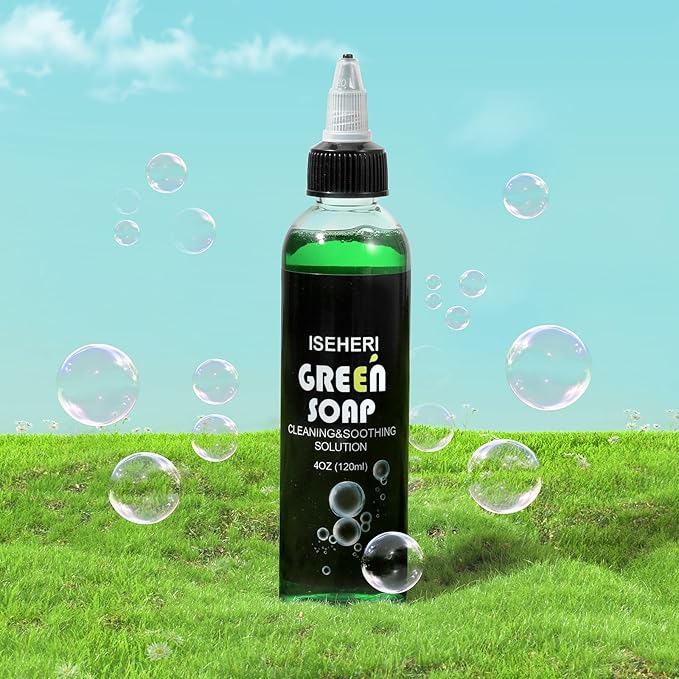 Ultra Concentrated Green Soap Tattoo 4OZ with Foaming Bottle 120ml, Green Soap Tattoo Supplies for Tattoos Piercings, Clean Skin Equipment