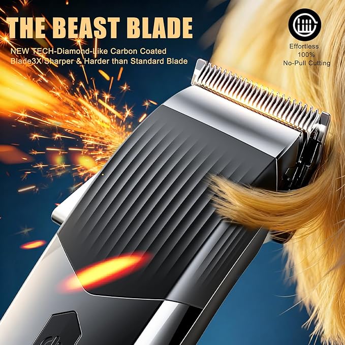 4 in 1 Hair Clippers for Men, Professional Hair Clippers, Beard Trimmer& Rechargeable Shaver Set, Metal T-Blade, LED Display, Barber Hair Cutting Kit for Men Grooming & Gifts, (Black)