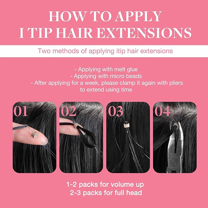GOO GOO I Tip Hair Extensions, Real Human Hair, 18inch 100g 100S, Cold Fusion I Tip, Invisible Remy, 4/27/4 Balayage Chocolate Brown to Caramel Blonde