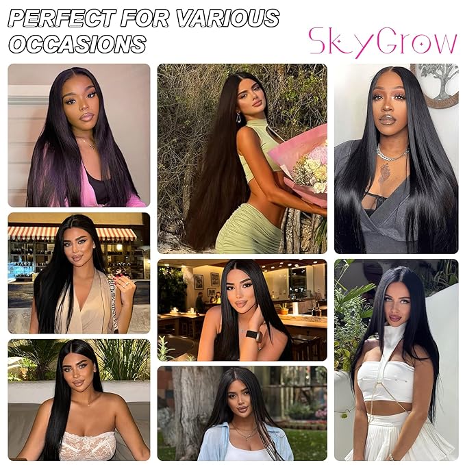 13x6 Straight Lace Front Wigs Human Hair Wig 250 Density 15A Raw HD Lace Frontal Wigs for Women 28 Inch