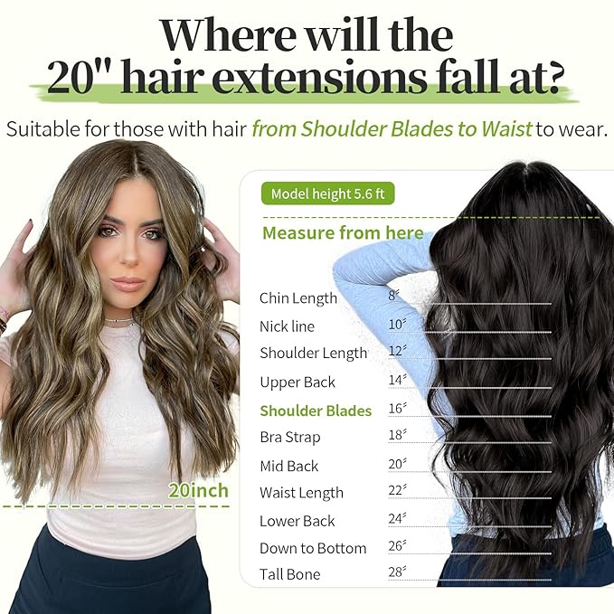 KooKaStyle Invisible Wire Hair Extensions with Transparent Headband Adjustable Size 4 Secure Clips Long Wavy Secret Wire Hairpiece 20 Inch Light Brown mix Ash Blonde P10/15A for Women