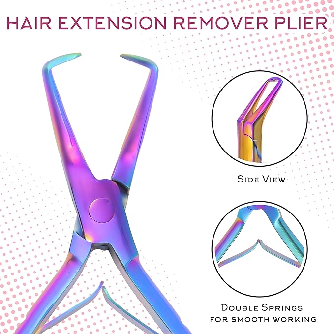 SIVOTE Professional Hair Extension Tools Kit Stainless Steel, Microlink & Itip Extensions Tool Kit, Multicolor