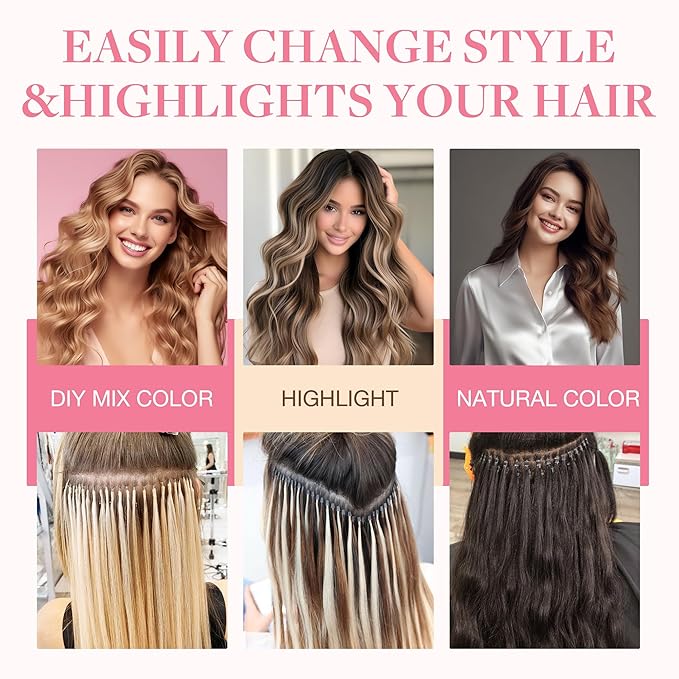 GOO GOO U Tip Real Human Hair Extensions, 22inch 50g 50S, Hot Fusion, Invisible Remy, 2A Light Brown