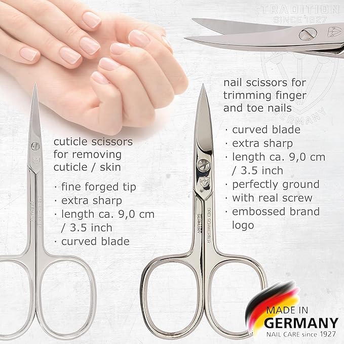 3 Swords Germany - brand quality 16 piece manicure pedicure grooming kit set fashion leather case mint, Made in Germany