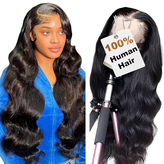 200% Density 13x6 Body Wave Wig, [2-year life], 100% Human Hair, 28 Inch Skinlike HD Lace Front Wigs Human Hair Pre Plucked for Women with Baby Hair, Free Part