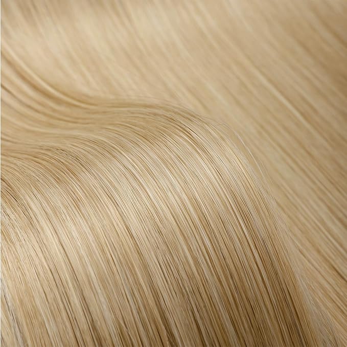 S-noilite One Piece 30" Long Straight Clip-in Hair Extensions Ash Blonde Thick Hair Piece for Women - Full Head Natural Soft Synthetic Fiber Hairpieces
