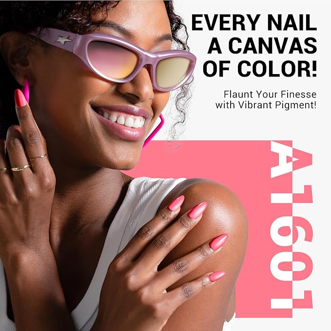 MelodySusie Thick Neon Pink Gel Nail Polish,0.5fl oz Soak Off UV LED Funny Bunny Pink Gel Polish Christmas Gift for Women Nail Art Manicure Salon DIY Nail Design Decoration at Home-A1601