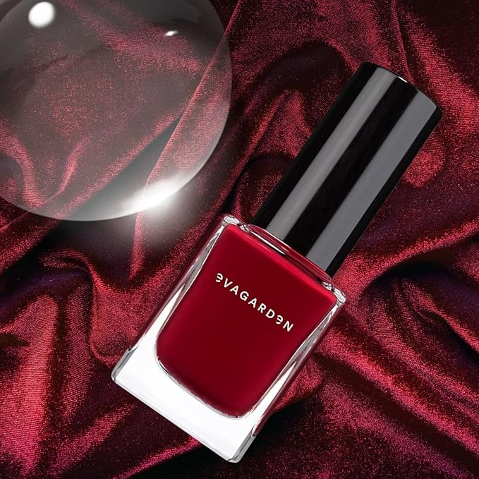 EVAGARDEN Sea Water Resistant Nail Polish - Saturated Color with Thin Film Coating - Attractive, Durable and Smooth Coverage - Clean Formula, No Harsh Substances - 680 Carmin Red - 0.34 oz