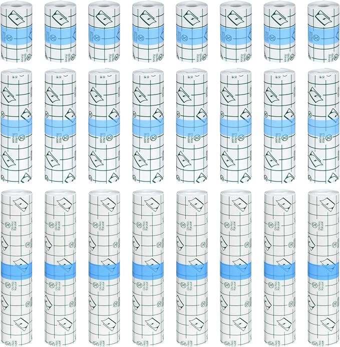 24 Rolls Second Skin Tattoo Cover Up Tape 3 Sizes Tattoo Aftercare Bandage Waterproof (2in,4in,6in Wide) Tattoos Healing Wrap for Tattoos Swimming Shower Protection