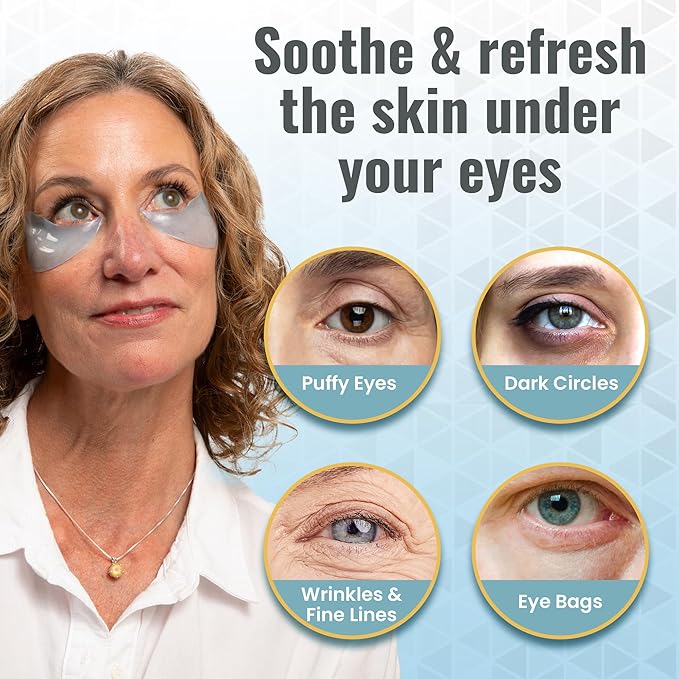 Eyederm Cosmetics Hydra-Gel Under Eye Patches | Hydrogel Eye Masks for Dark Circles, Puffiness & Fine Lines | Ophthalmologist-Developed, Free From Fragrances & Retinol | 30 Pairs