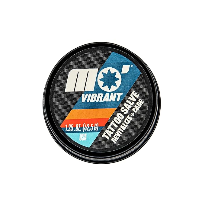 Mo’ Handsome Tattoo Salve – Hydrating Balm for New & Old Ink, Keeps Colors Vibrant & Skin Moisturized –Made in the USA, No Petroleum or Harsh Chemicals – Shea Butter & Vitamin E for Protection, Care