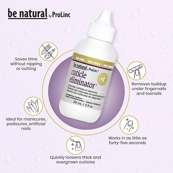 ProLinc Cuticle Eliminator - Instant Cuticle Remover Liquid, Softener for Nails, Removes Cuticles in Seconds, Nail Care, 2 fl oz