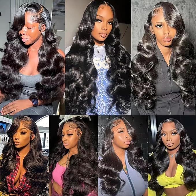 13x6 Body Wave Lace Front Wigs Human Hair Pre Plucked 180% Density HD Lace Frontal Wig Human Hair For Women Body Wave Wigs With Baby Hair 34inch