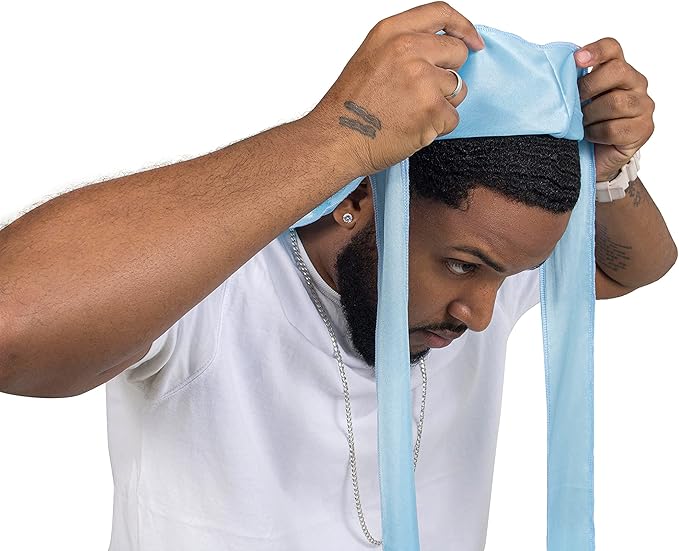 ForceWave Silky Durag for Men Wave Cap Satin Dorag for Men Women 360 Wave
