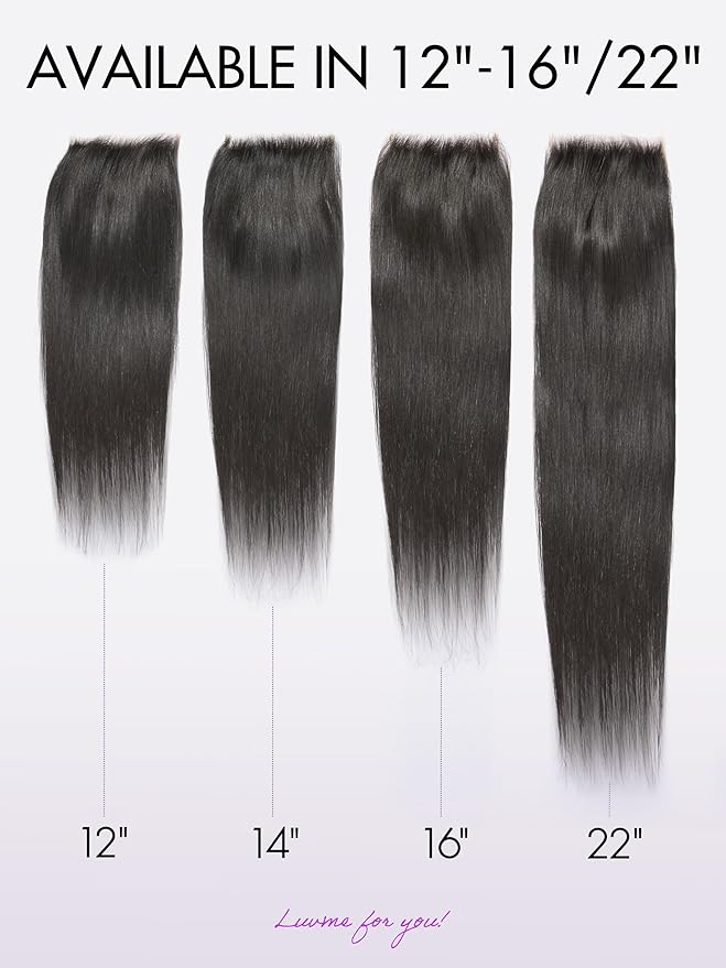 LUVME HAIR 5X5 Straight 14" Human Hair Lace Closure