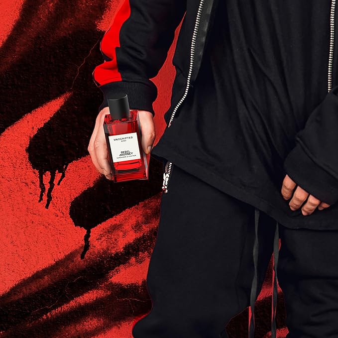Unscripted Rebel Journey - Bold and Unique Perfume for Men - Long-Lasting Men Perfume with Violet, Leather and Woody Notes for Free Spirits - 3.4 oz