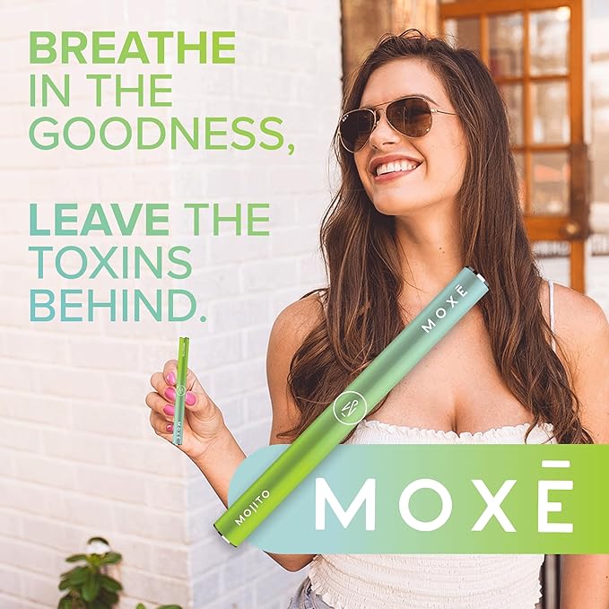 MOXE Natural Mojito Air Inhaler | Non Electric Long-Lasting Flavored Air Refreshing Support | Oral Fixation Peppermint, Lime, Bergamot & Menthol Essential Oils, Craving Relief